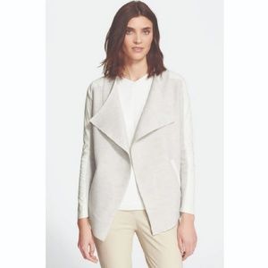 Ted Baker Hazie Boiled Wool Wrap with Leather Trim